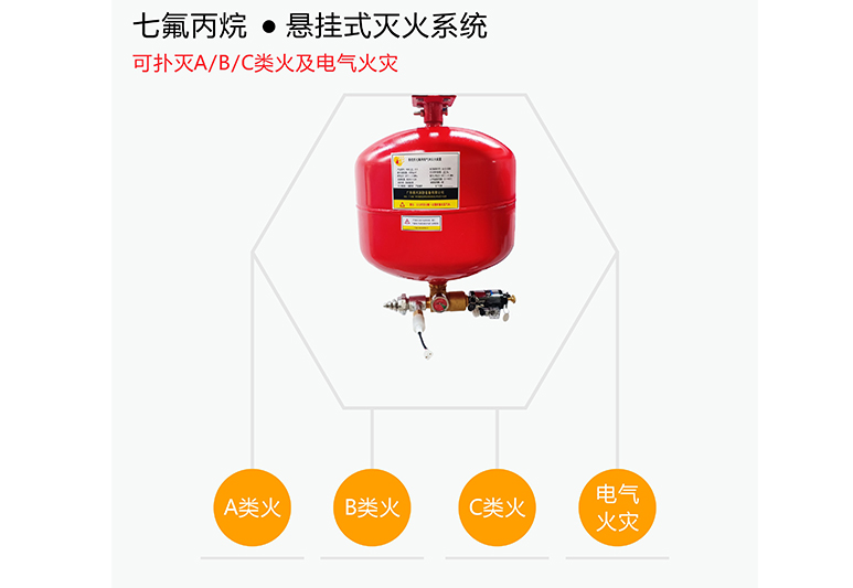定温型悬挂式七氟丙烷气体灭火装置XQQW20/1.6